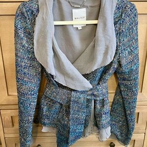 Walter Blue, Gray & Metallic Women's Blazer